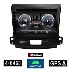 KIROSIWA 4+64GB MITSUBISHI OUTLANDER (2006 - 2012) Android οθόνη αυτοκίνητου 4GB με GPS WI-FI (ηχοσύστημα αφής 9" ιντσών OEM Youtube Playstore MP3 USB Radio Bluetooth Mirrorlink DSP 4x60W Apple Carpla