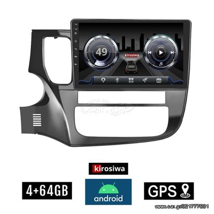 KIROSIWA 4+64GB MITSUBISHI OUTLANDER (μετά το 2013) Android οθόνη αυτοκίνητου 4GB με GPS WI-FI (ηχοσύστημα αφής 10" ιντσών OEM Youtube Playstore MP3 USB Radio Bluetooth Mirrorlink  DSP 4x60W Appl