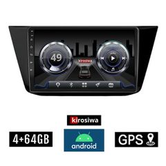 KIROSIWA 4+64GB Volkswagen TOURAN (μετά το 2016) Android οθόνη αυτοκίνητου 4GB με GPS WI-FI (VW ηχοσύστημα αφής 10" ιντσών OEM Youtube Playstore MP3 USB Radio Bluetooth Mirrorlink, DSP 4x60W Apple Car