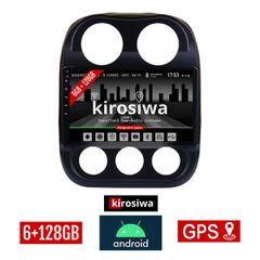 KIROSIWA 6+128GB JEEP COMPASS (2009 - 2016) Android οθόνη αυτοκίνητου 6GB με GPS WI-FI (ηχοσύστημα αφής 10" ιντσών OEM Youtube Playstore MP3 USB Radio Bluetooth Mirrorlink DSP Apple Carplay Android Au