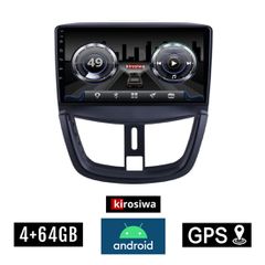 KIROSIWA 4+64GB PEUGEOT 207 (μετά το 2007) Android οθόνη αυτοκίνητου 4GB με GPS WI-FI (ηχοσύστημα αφής 9" ιντσών OEM Youtube Playstore MP3 USB Radio Bluetooth Mirrorlink DSP 4x60W Apple Carplay Androi
