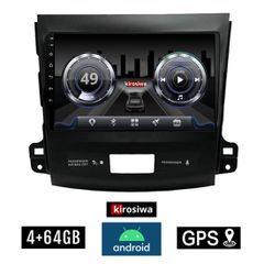 KIROSIWA 4+64GB PEUGEOT 4007 (2006-2012) Android οθόνη αυτοκίνητου 4GB με GPS WI-FI (ηχοσύστημα αφής 9" ιντσών OEM Youtube Playstore MP3 USB Radio Bluetooth Mirrorlink DSP 4x60W Apple Carplay Android