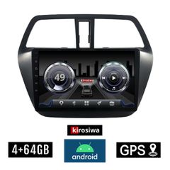 KIROSIWA 4+64GB SUZUKI SX4 S-CROSS (μετά το 2014) Android οθόνη αυτοκίνητου 4GB με GPS WI-FI (ηχοσύστημα αφής 9" ιντσών OEM Youtube Playstore MP3 USB Radio Bluetooth Mirrorlink DSP 4x60W Apple Carplay