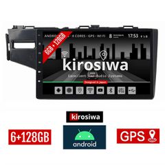KIROSIWA 6+128GB HONDA JAZZ (μετά το 2013) Android οθόνη αυτοκίνητου 6GB με GPS WI-FI (ηχοσύστημα αφής 10" ιντσών OEM Youtube Playstore MP3 USB Radio Bluetooth Mirrorlink DSP Apple Carplay Android Aut
