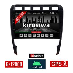 KIROSIWA 6+128GB PORSCHE CAYENNE (2002 - 2011) Android οθόνη αυτοκίνητου 6GB με GPS WI-FI (ηχοσύστημα αφής 9" ιντσών OEM Youtube Playstore MP3 USB Radio Bluetooth Mirrorlink DSP Apple Carplay Android
