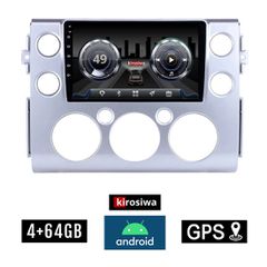 KIROSIWA 4+64GB TOYOTA FJ CRUISER (2007 - 2013) Android οθόνη αυτοκίνητου 4GB με GPS WI-FI (ηχοσύστημα αφής 9" ιντσών OEM Youtube Playstore MP3 USB Radio Bluetooth Mirrorlink DSP 4x60W Apple Carplay A
