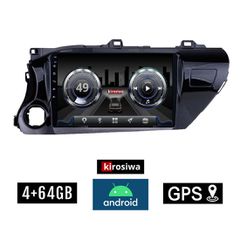KIROSIWA 4+64GB TOYOTA HILUX (μετά το 2017) Android οθόνη αυτοκίνητου 4GB με GPS WI-FI (ηχοσύστημα αφής 10" ιντσών OEM Youtube Playstore MP3 USB Radio Bluetooth Mirrorlink DSP 4x60W Apple Carplay Andr