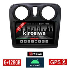KIROSIWA 6+128GB DACIA LOGAN (2012 - 2019) Android οθόνη αυτοκίνητου 6GB με GPS WI-FI (ηχοσύστημα αφής 9" ιντσών OEM Youtube Playstore MP3 USB Radio Bluetooth Mirrorlink DSP Apple Carplay Android Auto