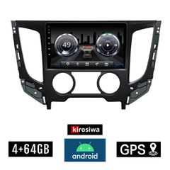 KIROSIWA 4+64GB MITSUBISHI L200 (2015 - 2019) A/C Android οθόνη αυτοκίνητου 4GB με GPS WI-FI (ηχοσύστημα αφής 9" ιντσών OEM Youtube Playstore MP3 USB Radio Bluetooth Mirrorlink DSP 4x60W Apple Carplay