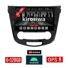 KIROSIWA 6+128GB NISSAN QASHQAI (μετά το 2014) Android οθόνη αυτοκίνητου 6GB με GPS WI-FI (ηχοσύστημα αφής 10" ιντσών OEM Youtube Playstore MP3 USB Radio Bluetooth Mirrorlink DSP Apple Carplay Android