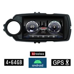 KIROSIWA 4+64GB TOYOTA YARIS (2011 - 2020) Android οθόνη αυτοκίνητου 4GB με GPS WI-FI (ηχοσύστημα αφής 9" ιντσών OEM Youtube Playstore MP3 USB Radio Bluetooth Mirrorlink μαύρο, DSP 4x60W Apple Carplay