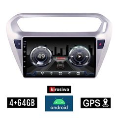 KIROSIWA 4+64GB CITROEN ELYSEE (μετά το 2012) Android οθόνη αυτοκίνητου 4GB με GPS WI-FI (ηχοσύστημα αφής 9" ιντσών Youtube Playstore MP3 USB Radio Bluetooth Mirrorlink  DSP 4x60W Apple Carplay A