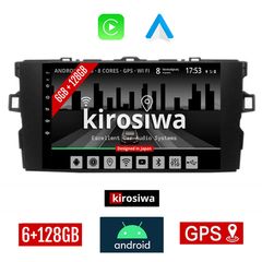 KIROSIWA 6+128GB TOYOTA AURIS (2007-2012) Android οθόνη αυτοκίνητου 6GB με GPS WI-FI (ηχοσύστημα αφής 7" ιντσών OEM Youtube Playstore MP3 USB Radio Bluetooth Mirrorlink DSP Apple Carplay Android