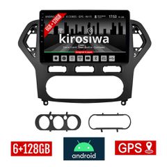 KIROSIWA 6+128GB FORD MONDEO (2007 - 2010) Android οθόνη αυτοκίνητου 6GB με GPS WI-FI (ηχοσύστημα αφής 10" ιντσών OEM Youtube Playstore MP3 USB Radio Bluetooth Mirrorlink DSP Apple Carplay Android Aut