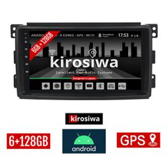 KIROSIWA 6+128GB SMART FORFOUR (2004-2007) Android οθόνη αυτοκίνητου 6GB με GPS WI-FI (FORTWO, ηχοσύστημα αφής 9" ιντσών OEM Youtube Playstore MP3 USB Radio Bluetooth Mirrorlink DSP Apple Carplay Andr