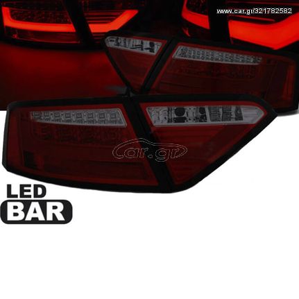 Πισινά Φανάρια Set Για Audi A5 8T 07-11 Led Bar Κόκκινο/Φιμέ Sonar