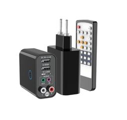 Andowl Πομπός Ήχου Δέκτης 2RCA Aux Wireless Audio Adapter με Τηλεχειριστήριο & Υποστήριξη Κάρτας TF & USB Flashdrive Φορτιστής Τοίχου Κ16