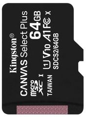 Κάρτα μνήμης Micro SDXC C10 UHS-I U1 Kingston Canvas Select Plus 100MB/s 64Gb