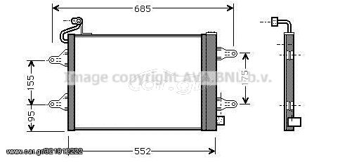 ΨΥΓΕΙΟ A/C SKODA FABIA I, FABIA II 1999-2010, ROOMSTER 2006-2015 (490X363X16) 5Z0820411, 5Z0820411D, 5Z0820411E, 6Q0820411A, 6Q0820411B, 6Q0820411E, 6Q0820411G, 6Q0820411H, 6Q0820411J, 6Q0820411K