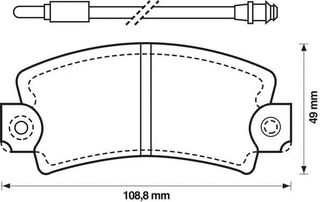 ΤΑΚΑΚΙΑ ΕΜ. CITROEN LNA-VISA/PEUGEOT 104-304-305/R4-R5-R14-R18/TALBOT SAMBA (JURID) WVA 20140-21000