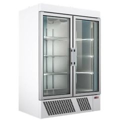 ΠΡΟΣΦΟΡΑ!!! Ψυγείο θάλαμος κατάψυξη, διπλό βιτρίνα, με μηχανή κάτω λευκό UPF 137