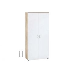 Ντουλάπα Δίφυλλη M018 Σόνομα/Λευκό, 50x195x87, Genomax