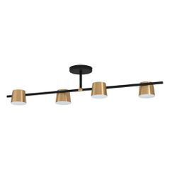 ΦΩΤΙΣΤΙΚΟ ΟΡΟΦΗΣ4 GU10 ΜΑΥΡΟ/brass-br.ALTAMIRA