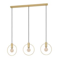 ΚΡΕΜΑΣΤΟ ΦΩΤΙΣΤΙΚΟ3 E27 brass-brushed MANIZALES