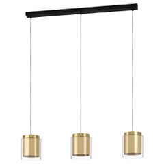 ΚΡΕΜΑΣΤΟ ΦΩΤΙΣΤΙΚΟ3 E27 bl/brass-br/gold/ΔΙΑΦΑΝΟΣLAGUNIT
