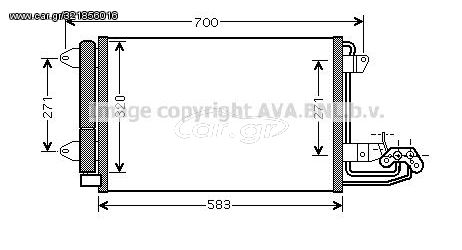 ΨΥΓΕΙΟ A/C AUDI A3 2003-2013, TT 2007-2014 (532X388X16) BEHR HELLA 8FC351301-044,  AVA VN5209A, NRF 35520, NISSENS 94684, 1K0820411AC, 1K0820411AK, 1K0820411D, 1K0820411E, 1K0820411F, 1K0820411G