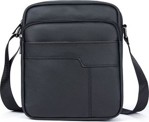 Cardinal Δερμάτινο τσαντάκι ώμου 7603 μαύρο