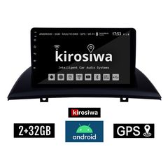 KIROSIWA 2+32GB BMW X3 E83 (2003 - 2010) Android οθόνη αυτοκίνητου 2GB με GPS WI-FI (ηχοσύστημα αφής 9" ιντσών OEM Youtube Playstore MP3 USB Radio Bluetooth Mirrorlink Χ3 Ε83 εργοστασιακή, 4x60W,