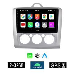 KIROSIWA 2+32GB FORD FOCUS (2005 - 2011) *Με χειροκίνητο κλιματισμό Android οθόνη αυτοκίνητου 2GB με GPS WI-FI (ηχοσύστημα αφής 9" ιντσών OEM Youtube Playstore MP3 USB Radio Bluetooth Mirrorlink εργοσ