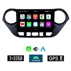 KIROSIWA 2+32GB HYUNDAI i10 (μετά το 2014) Android οθόνη αυτοκίνητου 2GB με GPS WI-FI (ηχοσύστημα αφής 9" ιντσών OEM Youtube Playstore MP3 USB Radio Bluetooth Mirrorlink εργοστασιακή, 4x60W, AUX) DX-7
