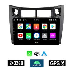 KIROSIWA 2+32GB TOYOTA YARIS (2006 - 2011) Android οθόνη αυτοκίνητου 2GB με GPS WI-FI ( TOYOTA ηχοσύστημα αφής 9" ιντσών OEM Youtube Playstore MP3 USB Radio Bluetooth Mirrorlink εργοστασιακή, 4 x 60W,