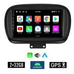 KIROSIWA 2+32GB FIAT 500X (μετά το 2014) Android οθόνη αυτοκίνητου 2GB με GPS WI-FI (ηχοσύστημα αφής 9" ιντσών OEM Youtube Playstore MP3 USB Radio Bluetooth Mirrorlink εργοστασιακή, 4x60W, AUX) RX-971