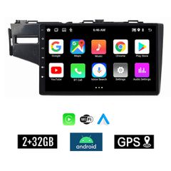 KIROSIWA 2+32GB HONDA JAZZ (μετά το 2013) Android οθόνη αυτοκίνητου 2GB με GPS WI-FI (ηχοσύστημα αφής 10" ιντσών OEM Youtube Playstore MP3 USB Radio Bluetooth Mirrorlink εργοστασιακή, 4x60W, AUX) FE-1