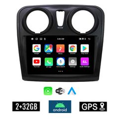 KIROSIWA 2+32GB DACIA LOGAN (2012 - 2019) Android οθόνη αυτοκίνητου 2GB με GPS WI-FI (ηχοσύστημα αφής 9" ιντσών OEM Youtube Playstore MP3 USB Radio Bluetooth Mirrorlink εργοστασιακή, 4x60W, AUX) KLS-7