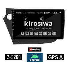 KIROSIWA 2+32GB HONDA INSIGHT (2009 - 2014) Android οθόνη αυτοκίνητου 2GB με GPS WI-FI (ηχοσύστημα αφής 9" ιντσών OEM Youtube Playstore MP3 USB Radio Bluetooth Mirrorlink εργοστασιακή, 4x60W, AUX