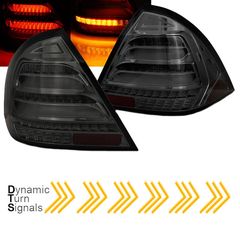 Πισινά Φανάρια Set Για Mercedes-Benz C-Class W203 00-04 Led Bar Dynamic Φιμέ JunYan