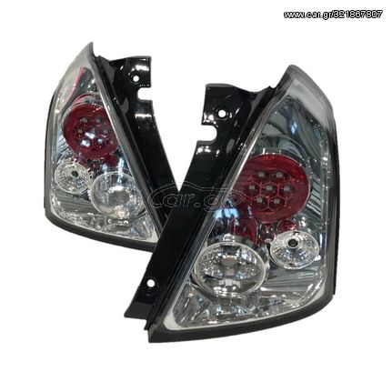 Πισινά Φανάρια Set Για Suzuki Swift 05-10 Led Χρωμίου Junyan