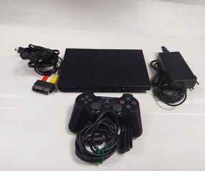 PLAYSTATION 2 SLIM ΜΕ ΕΝΑ ΧΕΙΡΙΣΤΗΡΙΟ KAI ΤΡΟΦΟΔΟΤΙΚΑ A9026 ΤΙΜΗ 85 ΕΥΡΩ