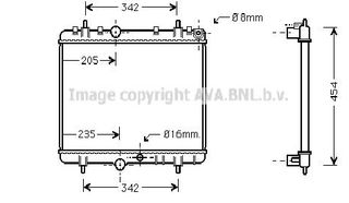 ΨΥΓΕΙΟ ΝΕΡΟΥ ΚΑΙΝΟΥΡΙΟ ΓΙΑ CITROEN C4 2004-2010, C5 2004-, XSARA 2001-2005 (557X380X27) AVA PE2220, NRF 50438, 1330A2, 1330A3, 1330G9, 1330H0, 1330J8, 1330T1, 1330W7, 133322, 133397, 96370433