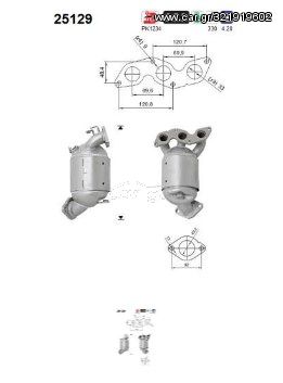 ΚΑΤΑΛΥΤΗΣ KIA PICANTO 1.0cc 12V 11-17 KARALOIZOS EXHAUST 