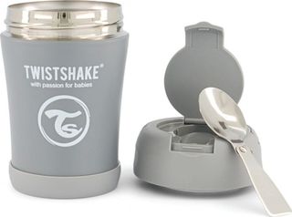 Ισοθερμικό Δοχείο Φαγητού 350ml + Κουτάλι Pastel Grey Twistshake 78751