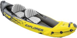 Intex Explorer K2 Διθέσιο Φουσκωτό Κανό Καγιάκ 2 ατόμων με κουπιά και αντλία αέρα, 312x91x51 cm - (68307)