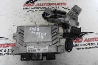 Εγκέφαλος  σετ  FORD FIESTA (2008-2013)  8V21-12A650RF   με κλείδι