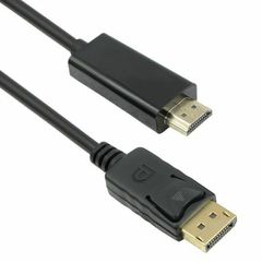 Cable DisplayPort male - HDMI male 1.8m Μαύρο (02.002.0018)