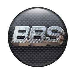 Αυτοκόλλητο Κεραμικό Κέντρου Ζάντας Για BBS Carbon Μαύρο-Ασημί 65mm 1 Τεμάχιο
