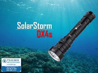  Dx4S Solarmstorm Φακός Κατάδυσης Επαναφορτιζόμενος Led με Φωτεινότητα 3200lm για Βάθος έως 60m
